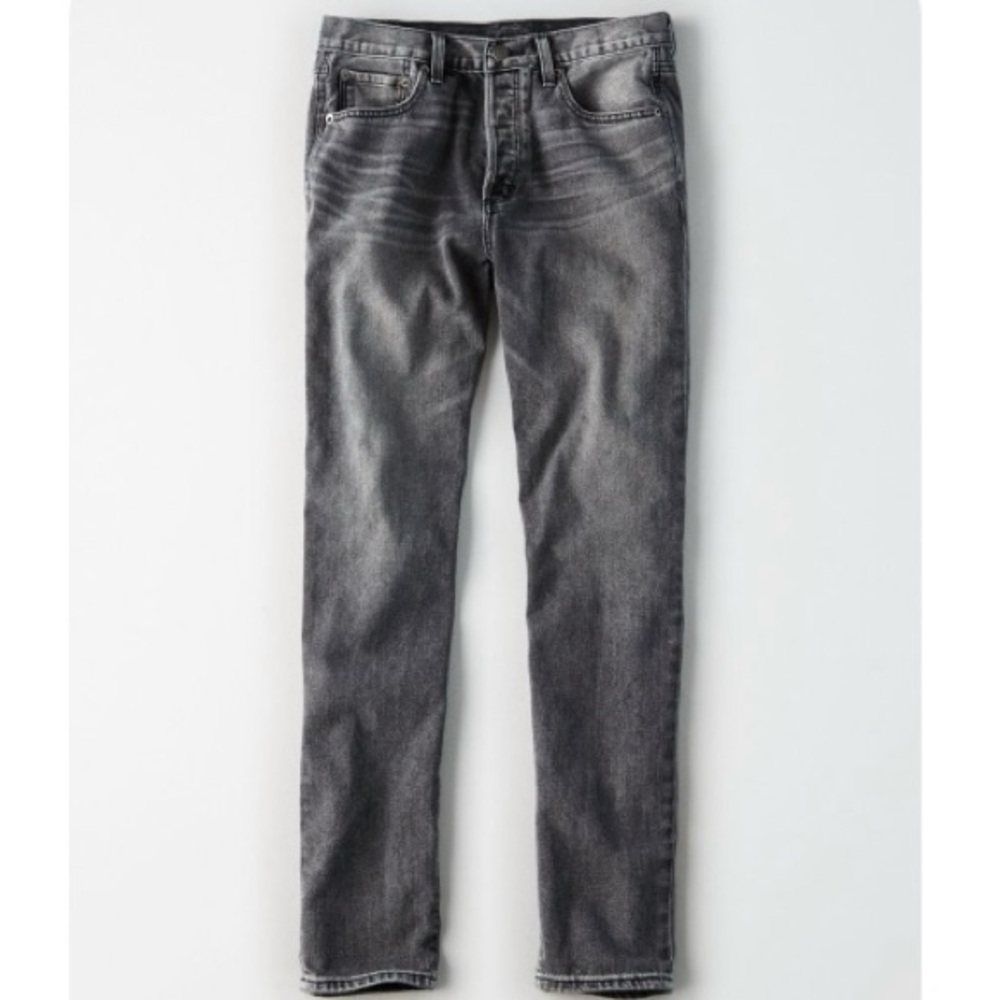 American Eagle Hi Rise Girlfriend Gray Jeans - 20 Long